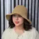 کلاه ساحلی رافیا طرح پشت پاپیون