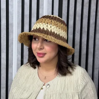 کلاه ساحلی رافیا رنگی