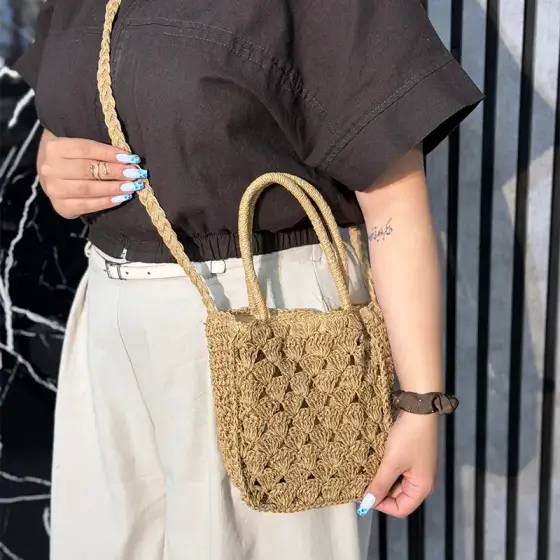 کیف رافیا طرح پولکی